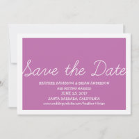 Whimsy Save the Date Invite, Fuchsia