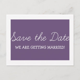 Whimsy Save the Date Postcard, Purple Announcement Postcard