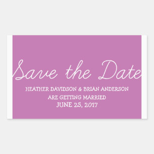Whimsy Save the Date Stickers, Fuchsia Sticker