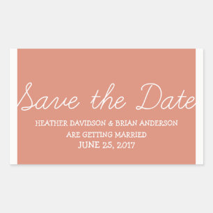 Whimsy Save the Date Stickers, Orange Sticker