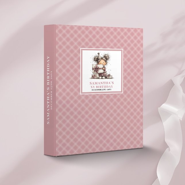 Whimsy Toddler 3rd Birthday Pink ring binder (Whimsy Toddler 3rd Birthday Pink ring binder)