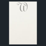 Whimsy W Editable Monogram Felt Stationery<br><div class="desc">Whimsy W Editable Monogram Felt Stationery</div>