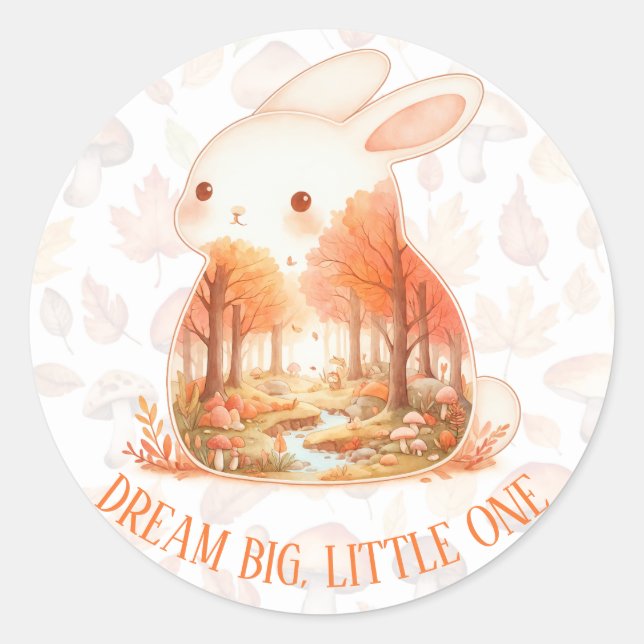 Whimsy Wilderness Critters - the Rabbit - Classic Round Sticker (Front)
