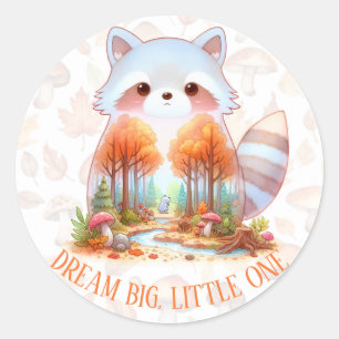 Whimsy Wilderness Critters - the Raccoon - Classic Round Sticker