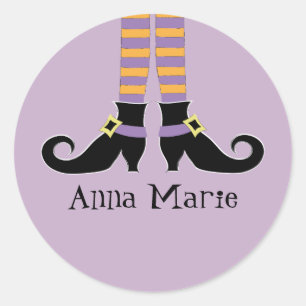 Whimsy Witch's Shoes Classic Round Sticker