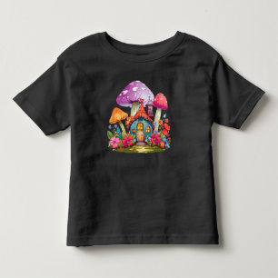 Whimsy Wonderland Mushroom House Baby Bodysuit