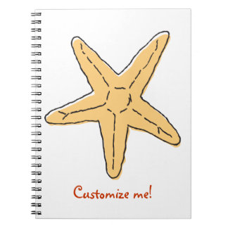 WhimsyMonger Starfish Note Book - customizable