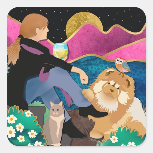 WHINE with ME  chow stickers (Front)