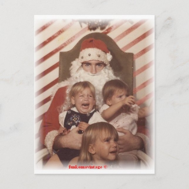 Whining Christmas Kids Holiday Postcard (Front)