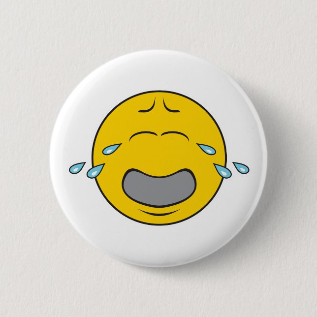 Whining Crying Face 2 Inch Round Button (Front)
