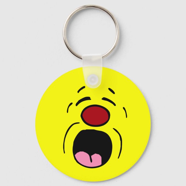 Whining Face Grumpey Keychain (Front)