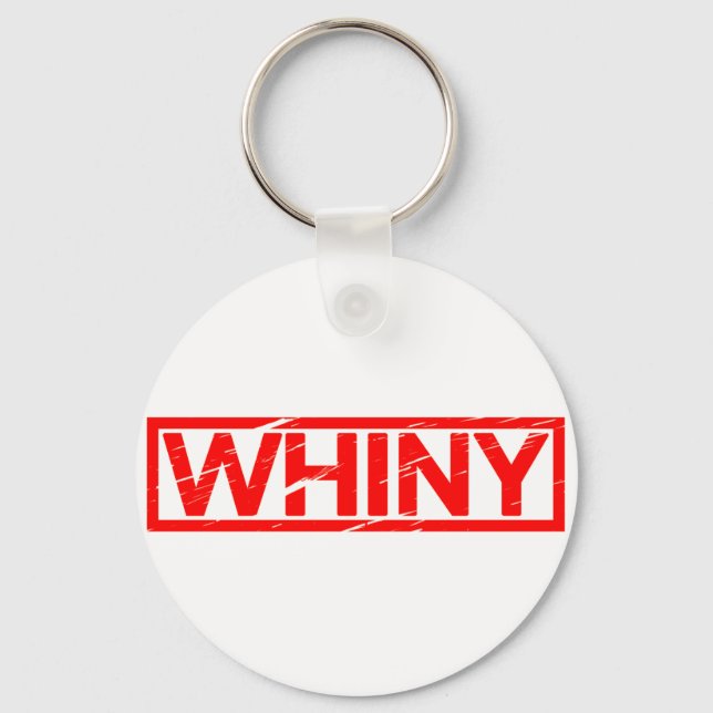 Whiny Stamp Keychain (Front)