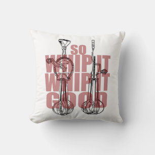 Whip It Good   Farmhouse Kitchen Beater Utensil Throw Pillow