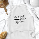 Whip It Good Funny Personalized Standard Apron<br><div class="desc">Whip It Good Funny Personalized Adult Apron. Cute chef apron with a cooking whisk and a funny cooking humour quote. Personalize this custom cook humour design with your own name or text.</div>