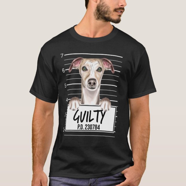 Whip Mugshot Guilty Dog T-Shirt (Front)