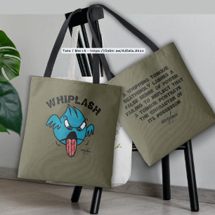 WHIPLASH Tote Bag by Poet Adiela Akoo
