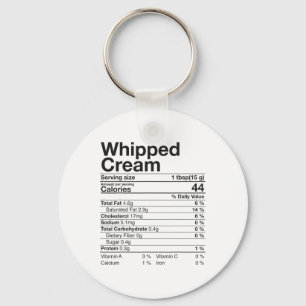 Whipped Cream Nutrition Facts Thanksgiving Gift Le Keychain