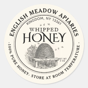 Whipped Honey Label with storage insructions