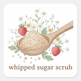 Whipped Sugar Scrub Label | Custom Skincare