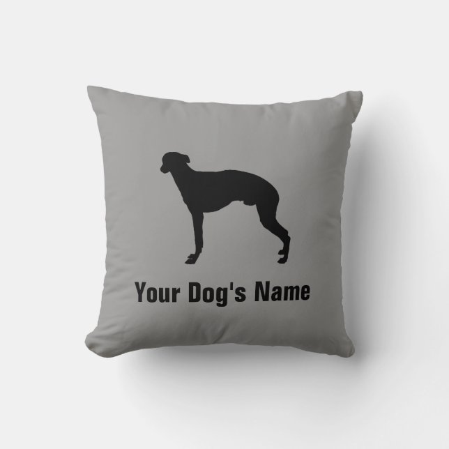 Whippet ウィペット throw pillow (Front)