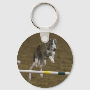 Whippet Agility Keychain