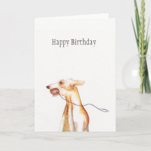 'Whippet' birthday card