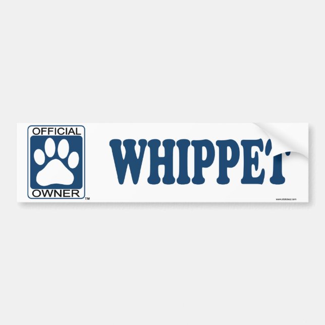 WHIPPET_Blue Bumper Sticker (Front)
