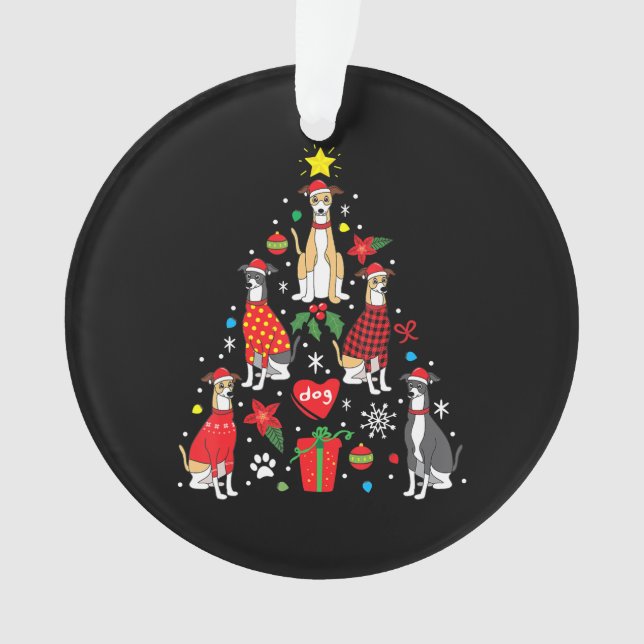 Whippet Christmas Orament Tree Funny Dog Maman pap (devant)