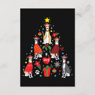 Whippet Christmas Ornament Tree Funny Dog Mom Dad Enclosure Card