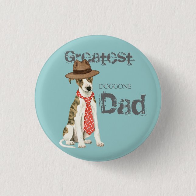 Whippet Dad 1 Inch Round Button (Front)