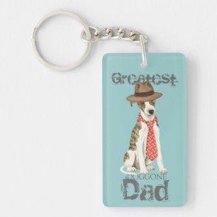 Whippet Dad Keychain