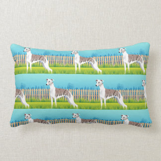 Whippet Dog Breed Lumbar Pillow