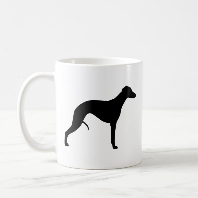 Whippet Dog Breed Silhouettes Coffee Mug (Left)