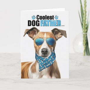 Whippet Dog Coolest Dad Father's Day Holiday Card