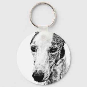 Whippet dog keychain