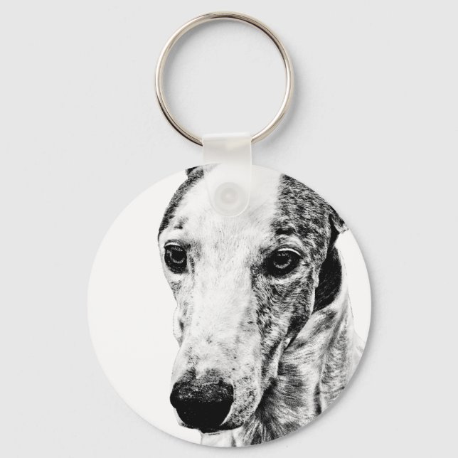 Whippet dog keychain (Front)