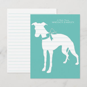 Whippet Dog Puppy Thank You Card