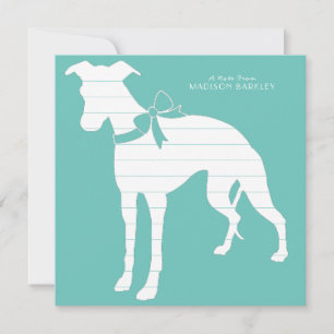 Whippet Dog Puppy Thank You Card