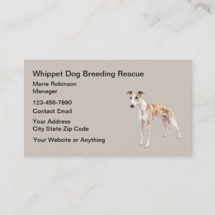 Whippet Dog Rescue Business Cards