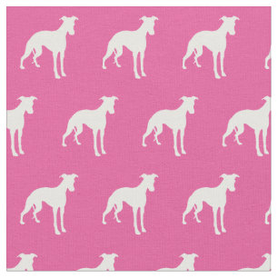 Whippet Dog Silhouette Pet Pink Fabric