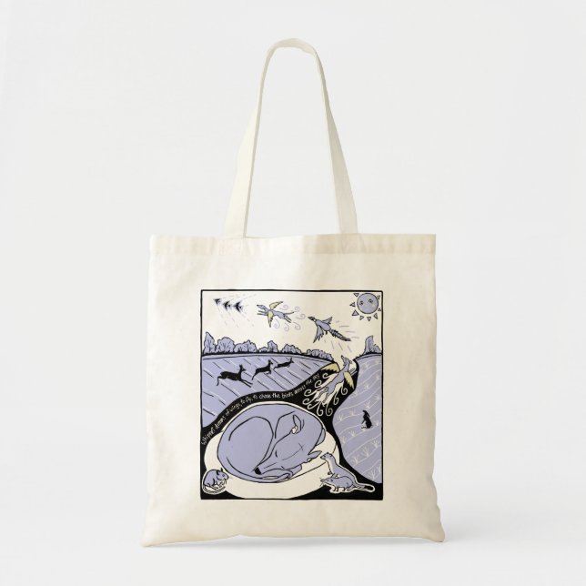 Whippet dreams illustration tote bag (Front)