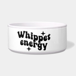 Whippet Energy Ceramic Dog Bowl