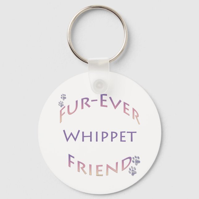 Whippet Furever Friend Keychain (Front)