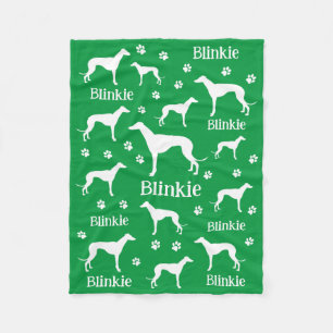 Whippet Green Couverture de chien personnalisée