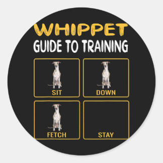 Whippet Guide To Training Dog Obedience Classic Round Sticker