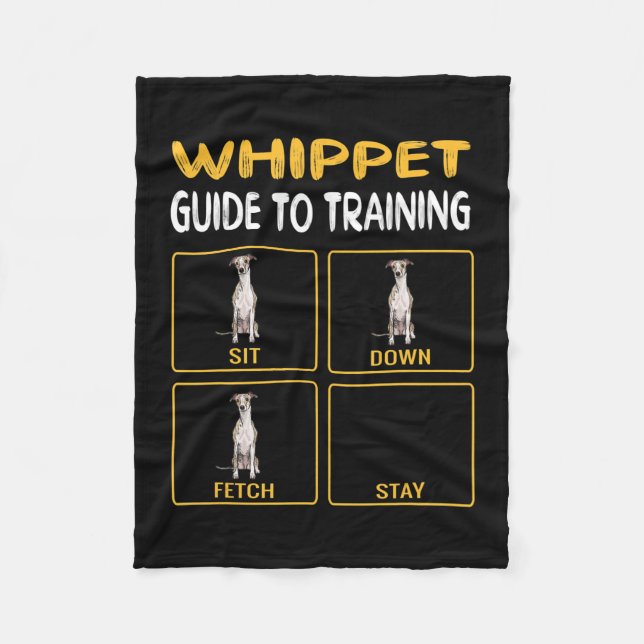whippet guide to training dog obedience fleece blanket (Front)