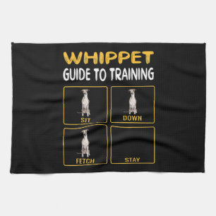whippet guide to training dog obedience kitchen towel