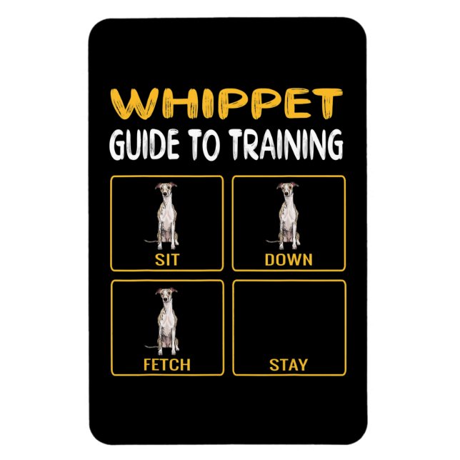 whippet guide to training dog obedience magnet (Vertical)