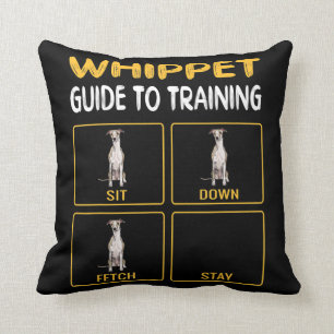 Whippet Guide To Training Dog Obedience Throw Pillow