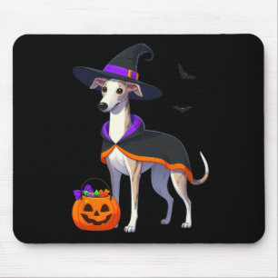 Whippet Halloween Witch Costume For Lover Dog For  Mouse Pad